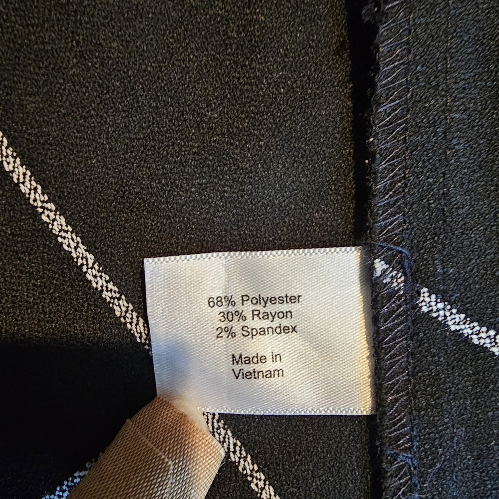 NWT Lane Bryant Peplum Zip Front Jacket Window Pane Black White Career Office 28 - Picture 5 of 9